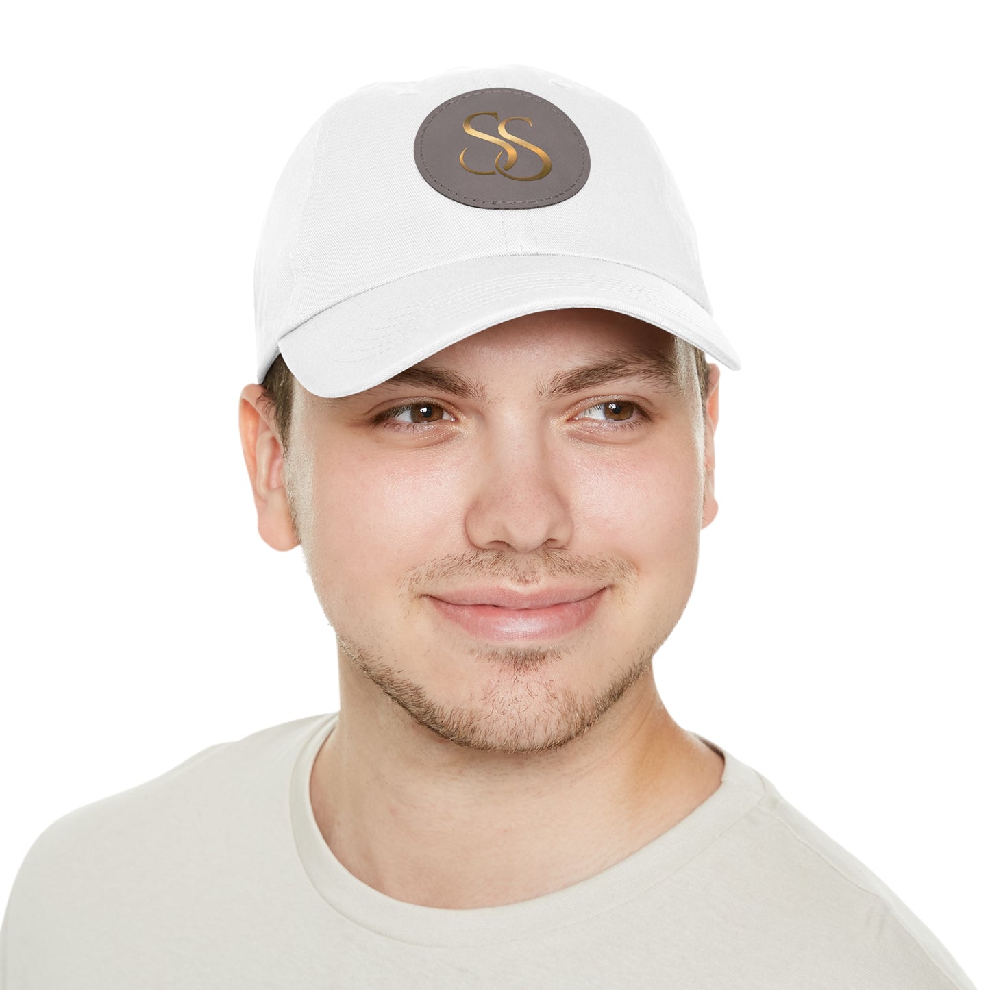 Super SezZy Stylish Minimalist Hat with Round Leather Patch