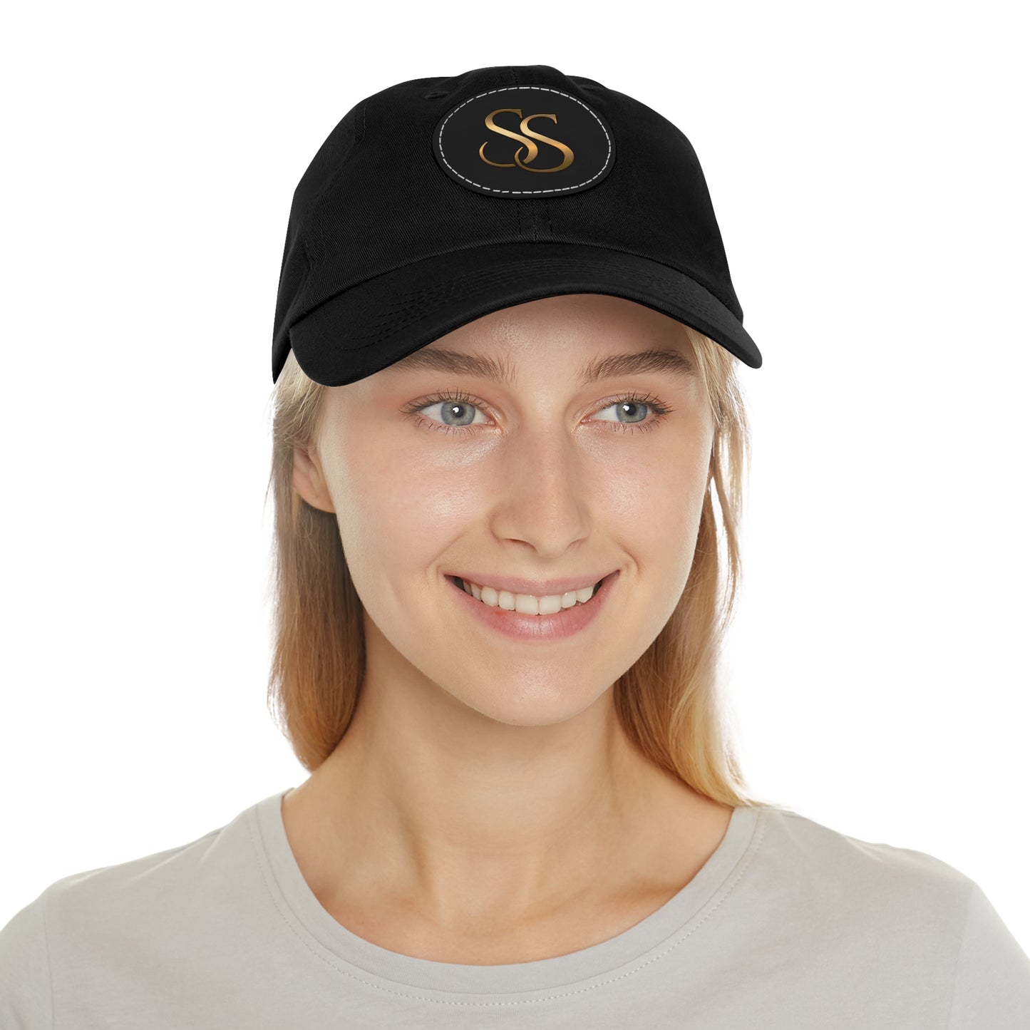 Super SezZy Stylish Minimalist Hat with Round Leather Patch