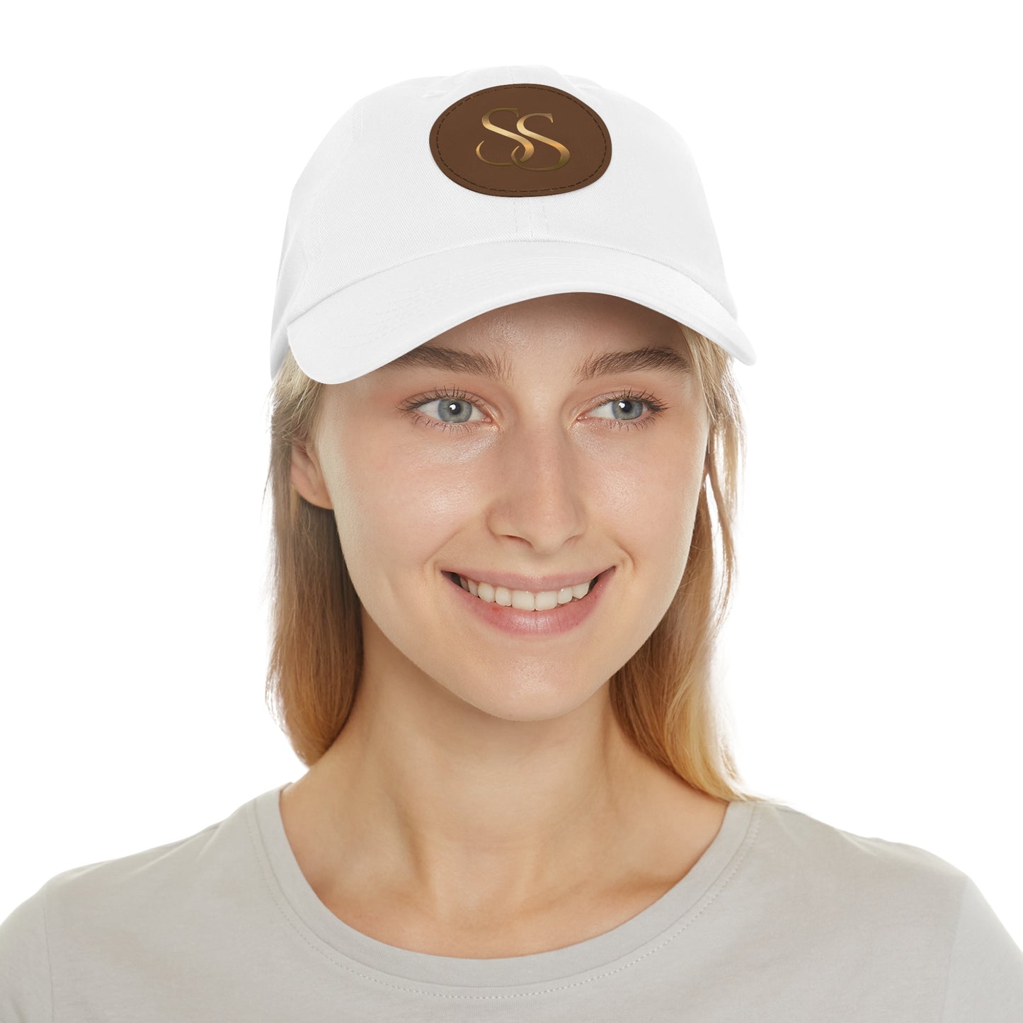 Super SezZy Stylish Minimalist Hat with Round Leather Patch