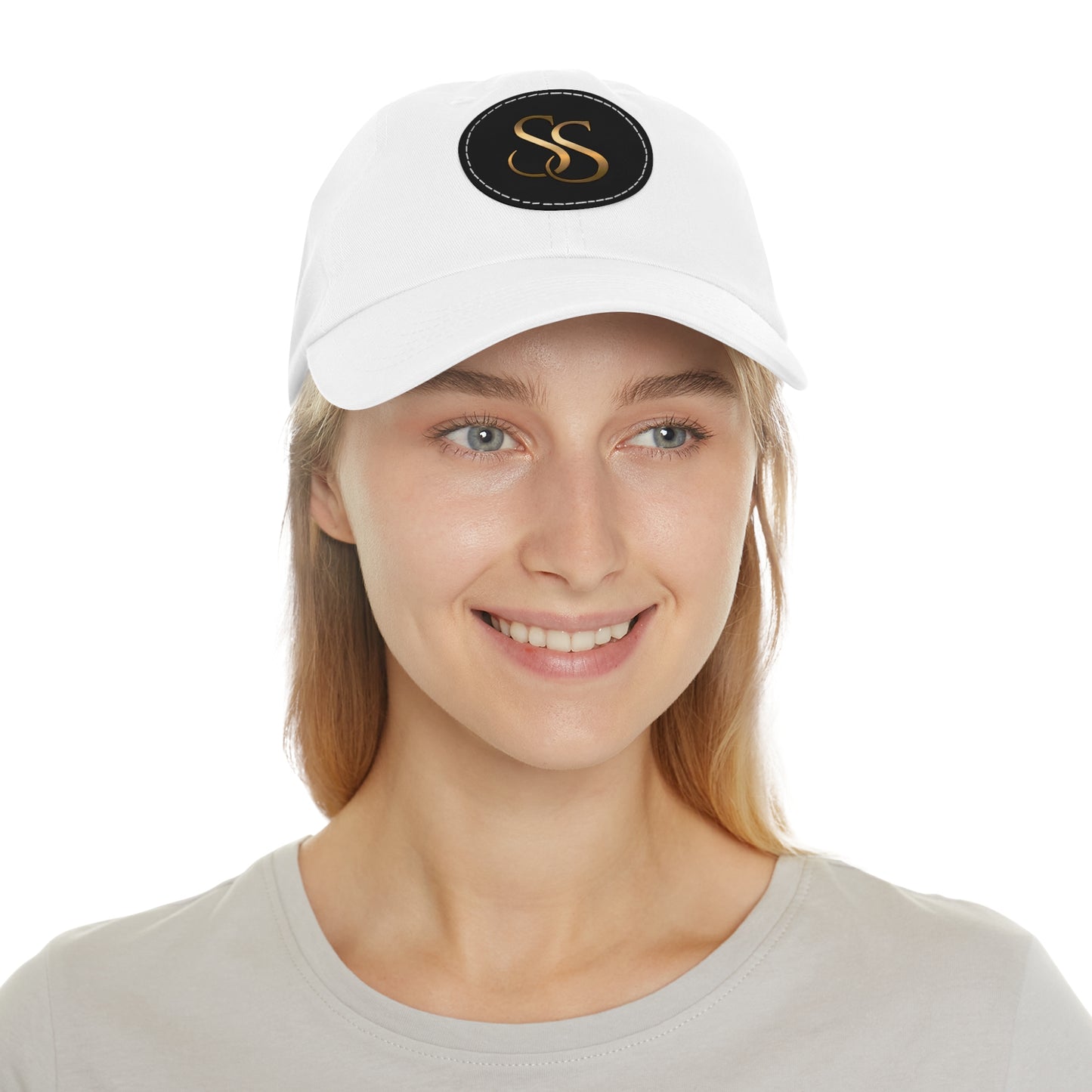 Super SezZy Stylish Minimalist Hat with Round Leather Patch